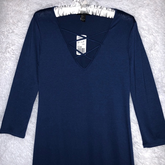 🆕Forever21 fitted dress criss cross NWT - Picture 3 of 5